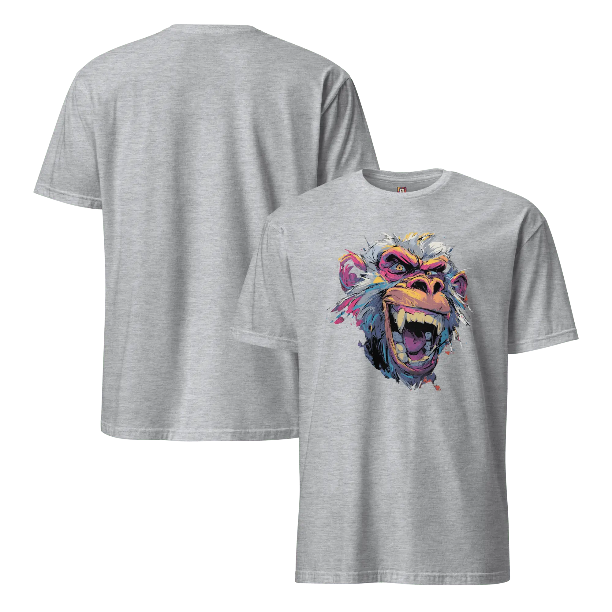 Wilder Pavian T-Shirt - Neon Comic Affe im Streetstyle | Statement Mode für Mutige von Brezno 