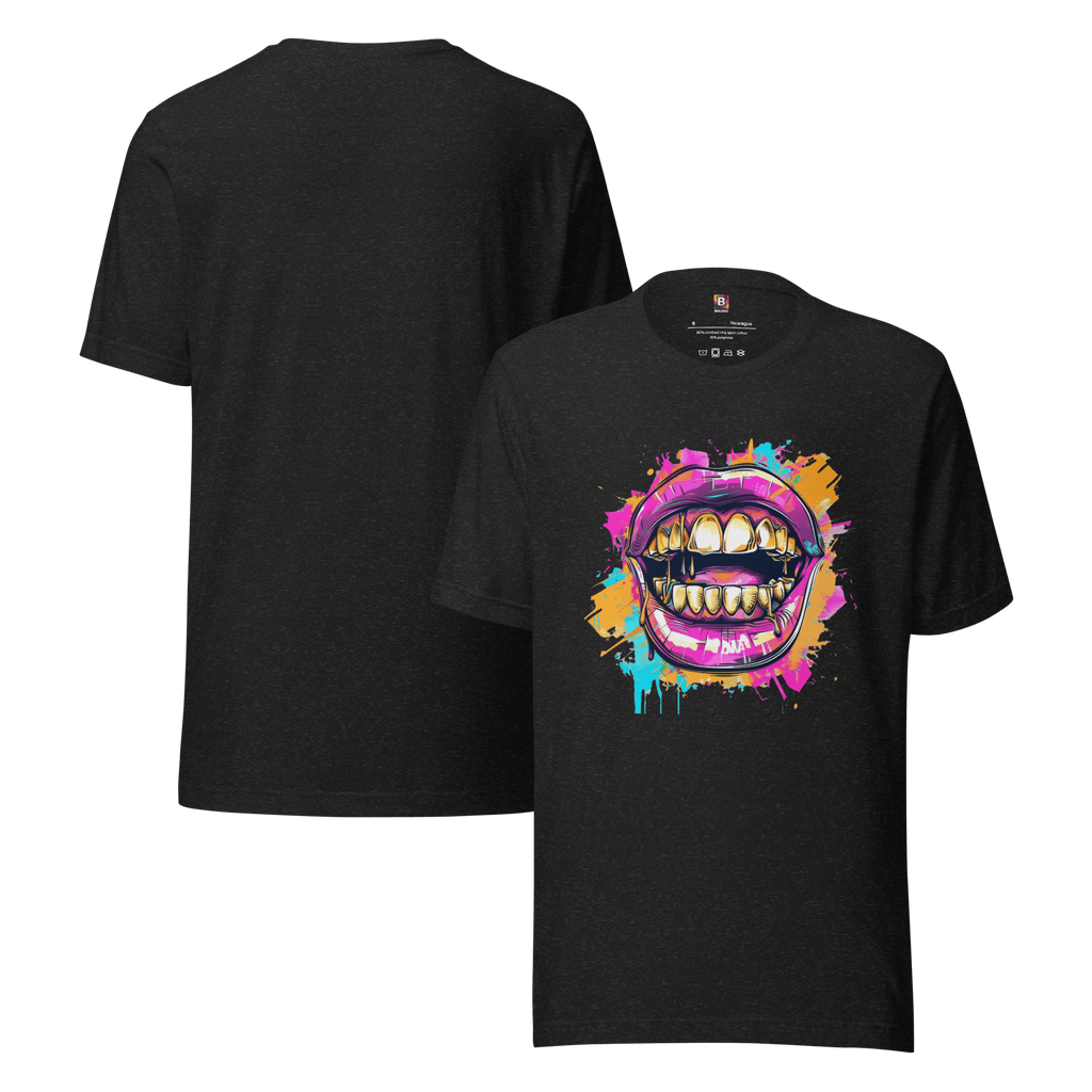 Bold Bite - Neon Graffiti - Mund T-Shirt | Buntes Streetstyle Unisex Shirt | Pop Art Style Fashion von Brezno – Streetwear von Brezno | T-Shirt