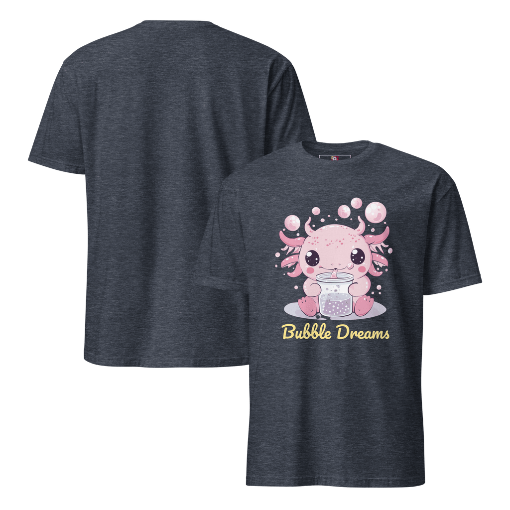 Bubble Dreams - Kawaii Axolotl T-Shirt Süßes Schlafshirt mit Boba Design | Unisex Geschenkidee für Damen und Herren von Brezno – Streetwear von Brezno | Kawaii Schlafshirt
