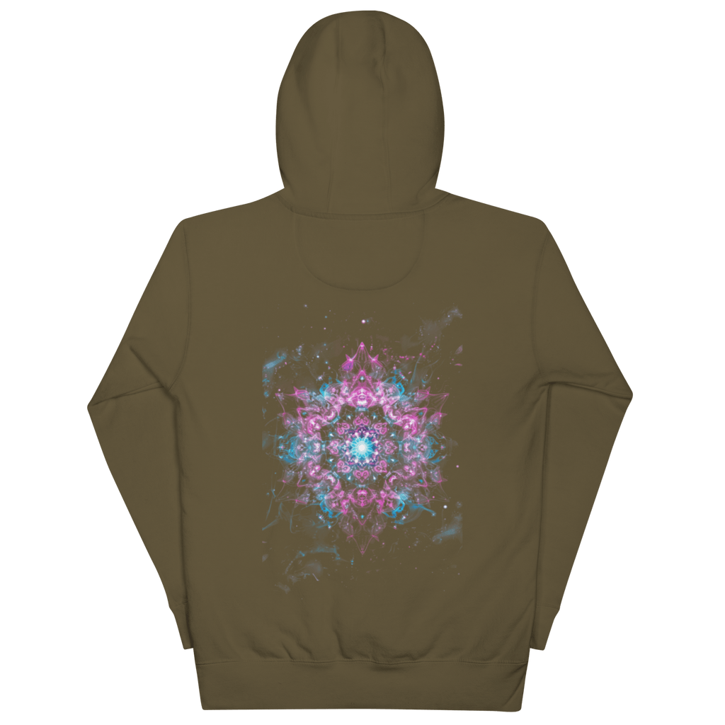 Crystal Void Hoodie – Unisex Kapuzenpullover Schwarz mit Mandala - Rückendruck | von Brezno – Streetwear von Brezno | Streetwear Hoodie