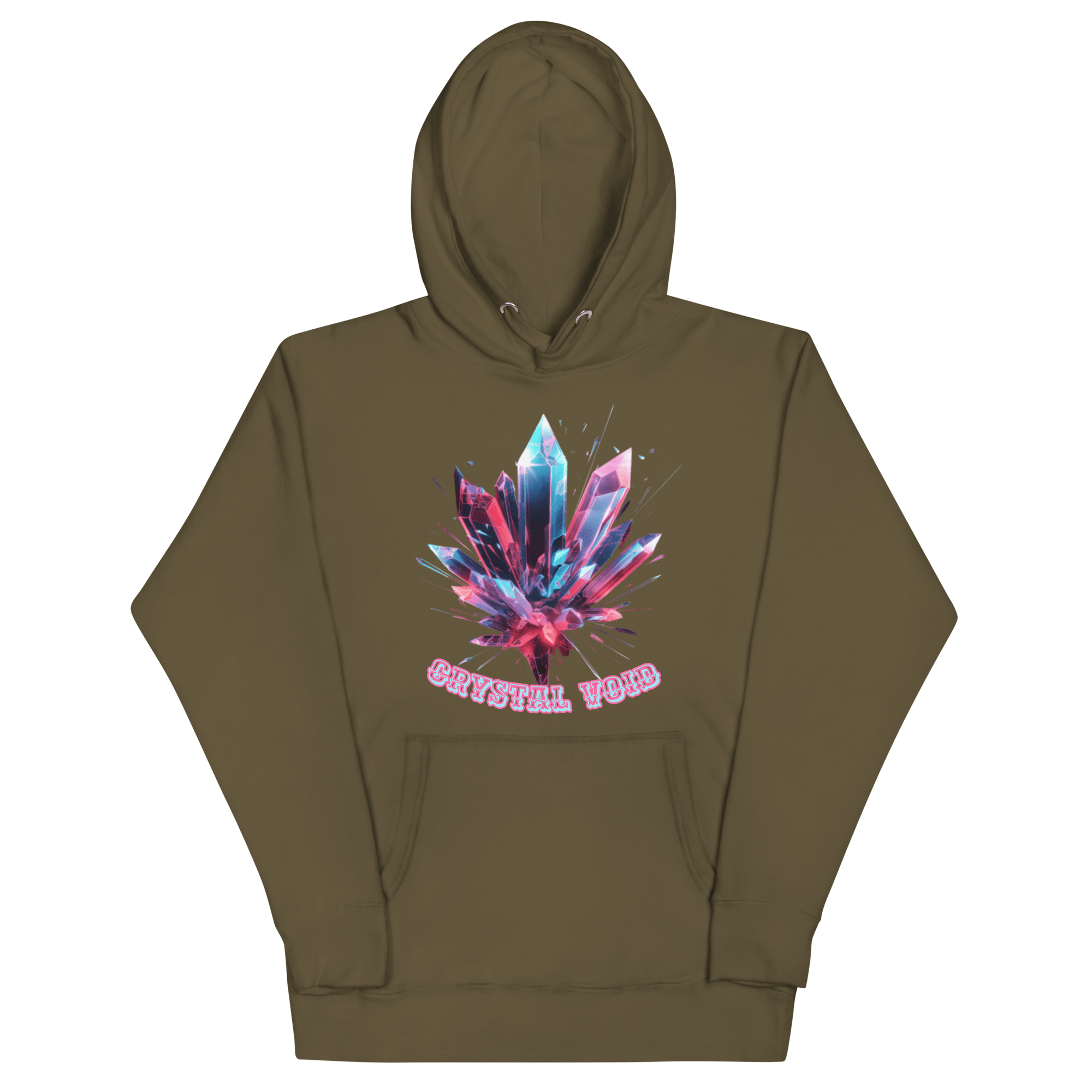 Crystal Void Hoodie – Unisex Kapuzenpullover Schwarz mit Mandala - Rückendruck | von Brezno – Streetwear von Brezno | Streetwear Hoodie