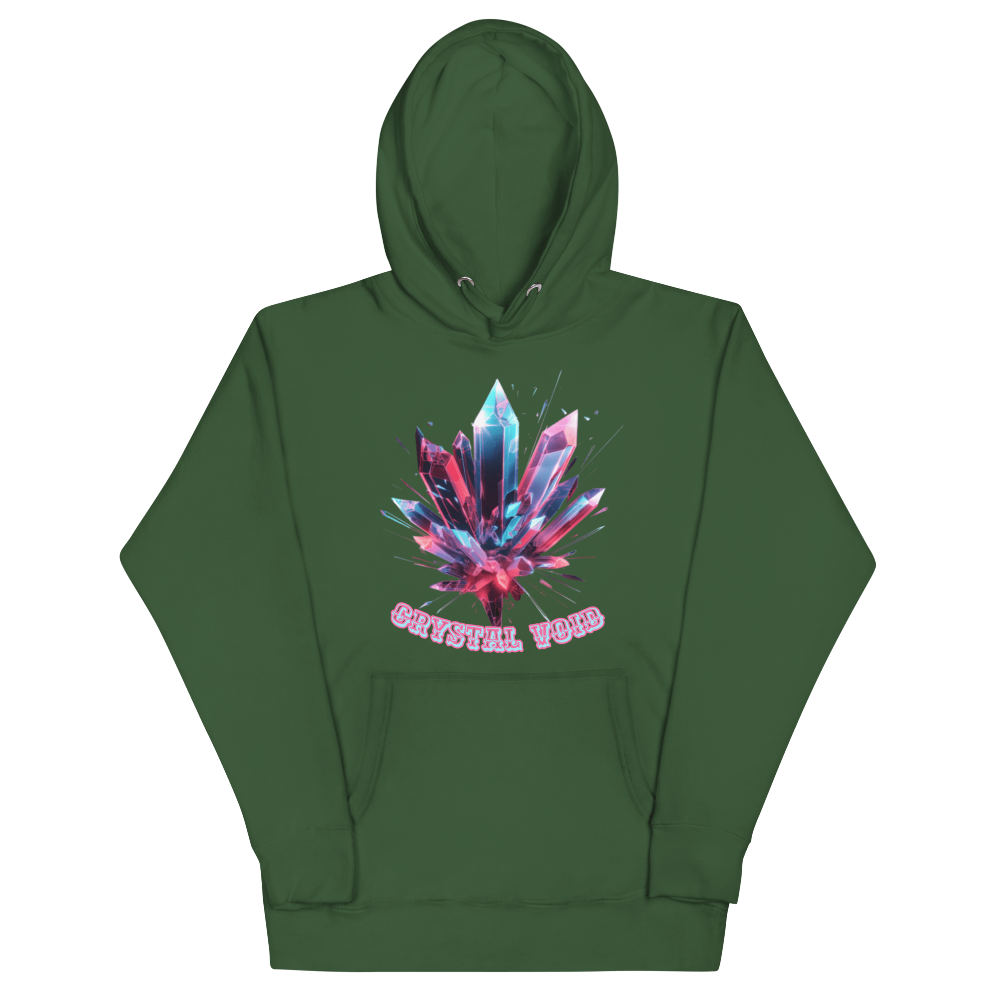 Crystal Void Hoodie – Unisex Kapuzenpullover Schwarz mit Mandala - Rückendruck | von Brezno – Streetwear von Brezno | Streetwear Hoodie