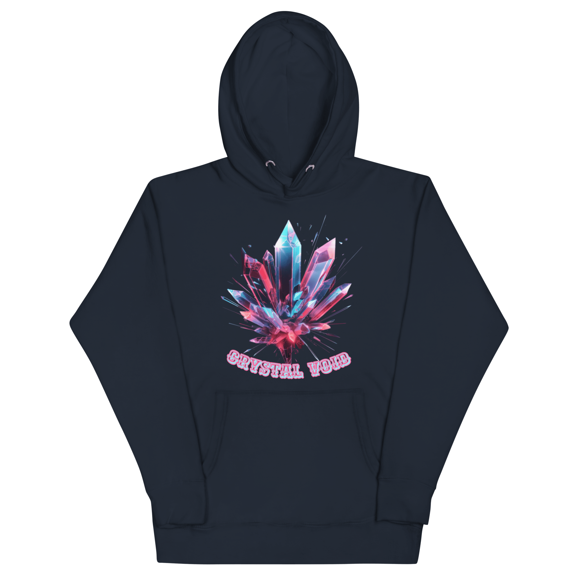 Crystal Void Hoodie – Unisex Kapuzenpullover Schwarz mit Mandala - Rückendruck | von Brezno – Streetwear von Brezno | Streetwear Hoodie