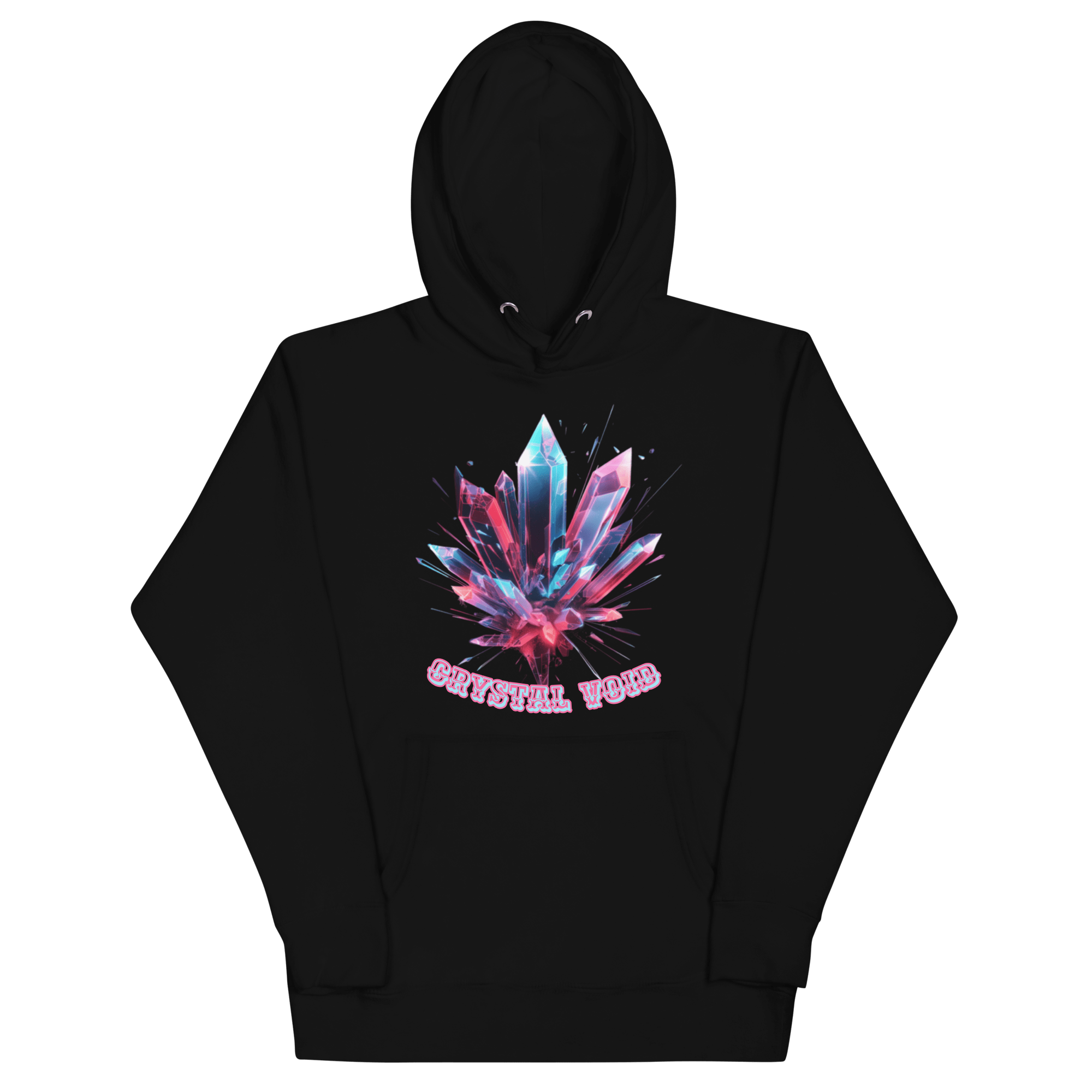 Crystal Void Hoodie – Unisex Kapuzenpullover Schwarz mit Mandala - Rückendruck | von Brezno – Streetwear von Brezno | Streetwear Hoodie