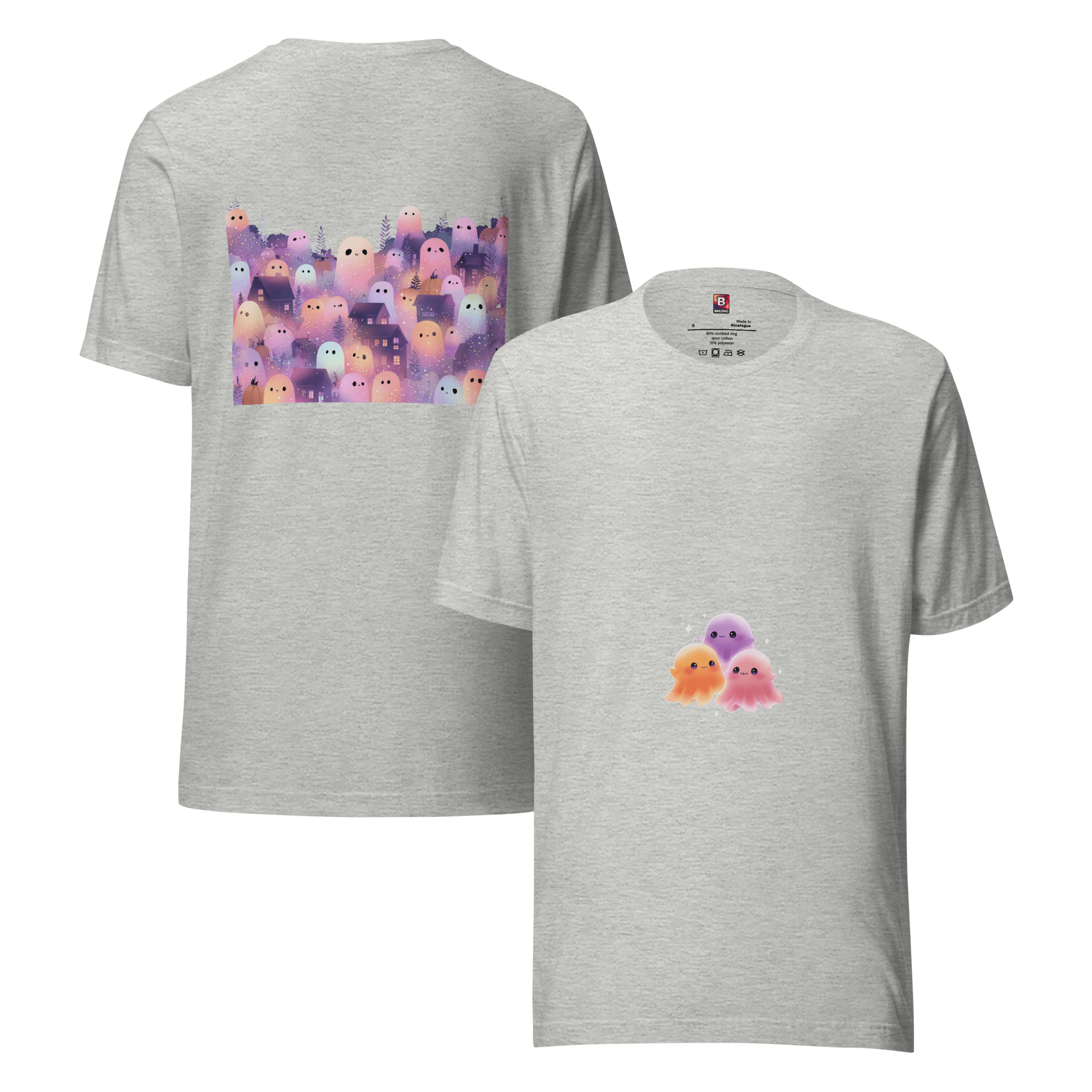 Cute Ghosts T-Shirt – Kawaii Halloween Shirt Pastell Style von Brezno – Streetwear von Brezno | T-Shirt