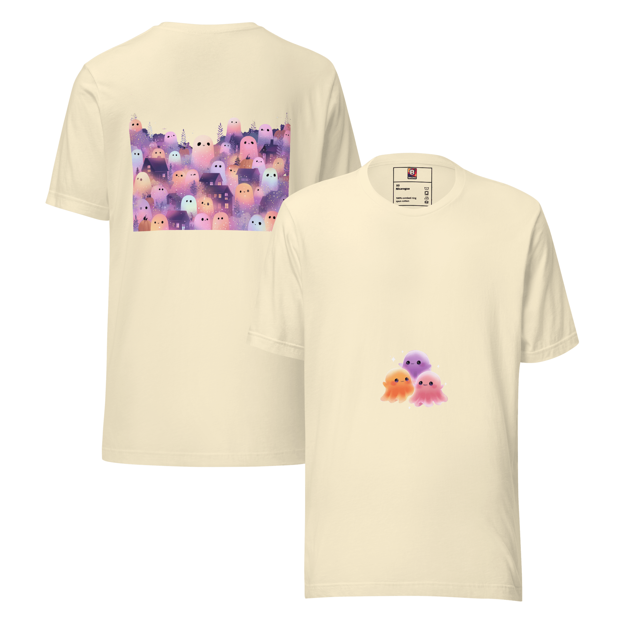 Cute Ghosts T-Shirt – Kawaii Halloween Shirt Pastell Style von Brezno – Streetwear von Brezno | T-Shirt
