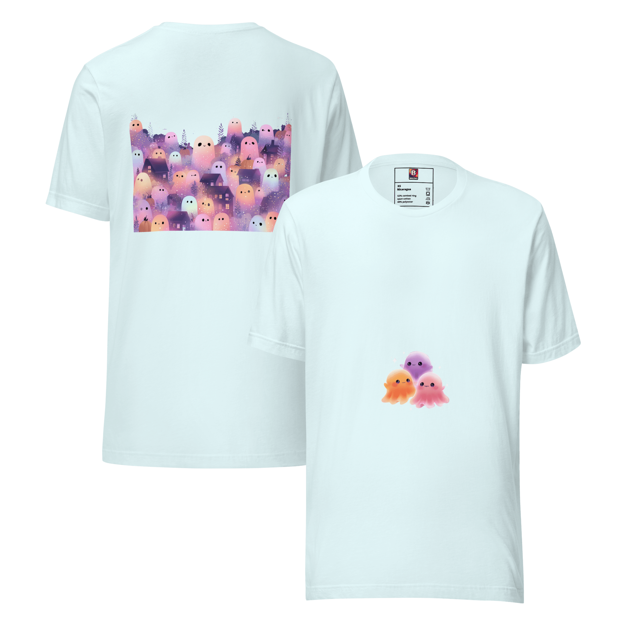 Cute Ghosts T-Shirt – Kawaii Halloween Shirt Pastell Style von Brezno – Streetwear von Brezno | T-Shirt