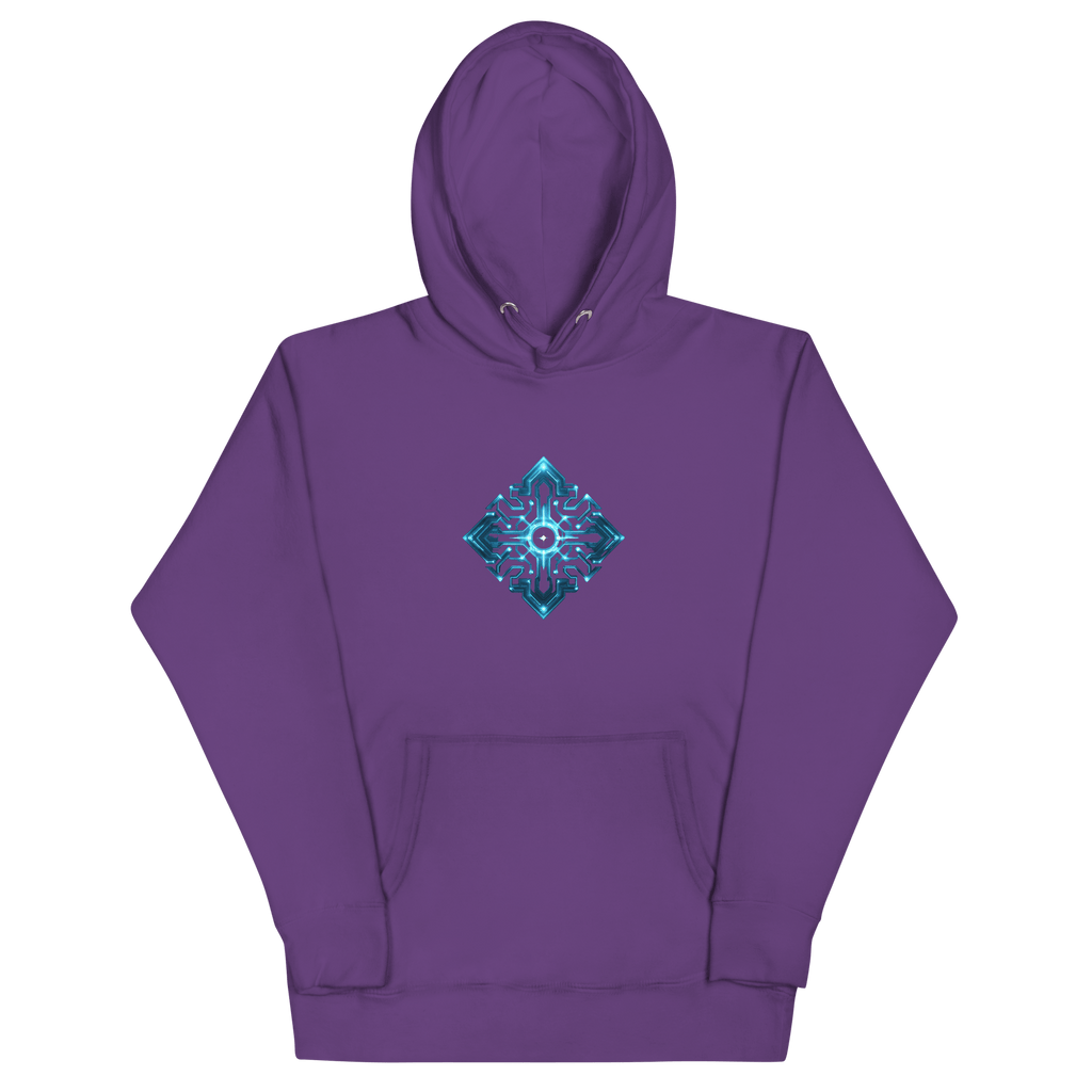 Cyberpunk Neon Unisex Hoodie mit Front - & Backprint | Streetwear Festival Pullover von Brezno – Streetwear von Brezno | Hoodie