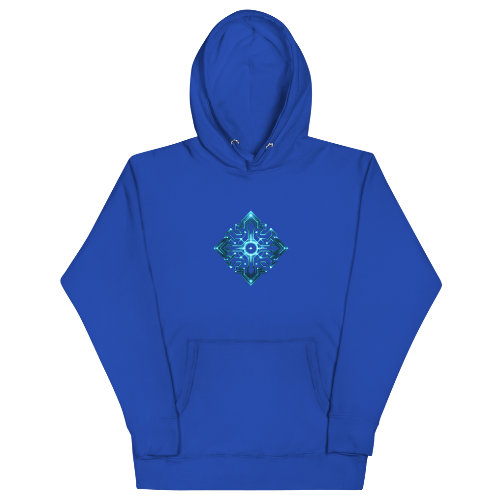 Cyberpunk Neon Unisex Hoodie mit Front - & Backprint | Streetwear Festival Pullover von Brezno – Streetwear von Brezno | Hoodie
