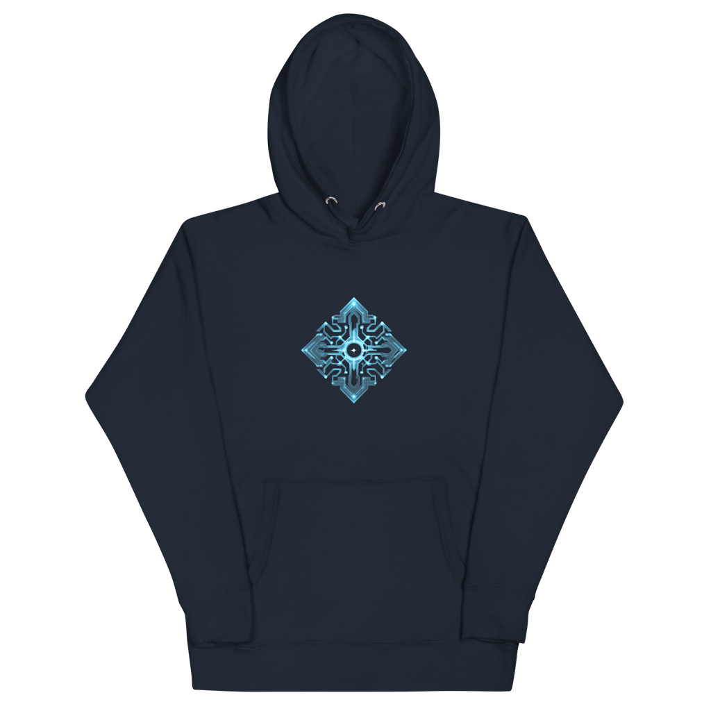 Cyberpunk Neon Unisex Hoodie mit Front - & Backprint | Streetwear Festival Pullover von Brezno – Streetwear von Brezno | Hoodie
