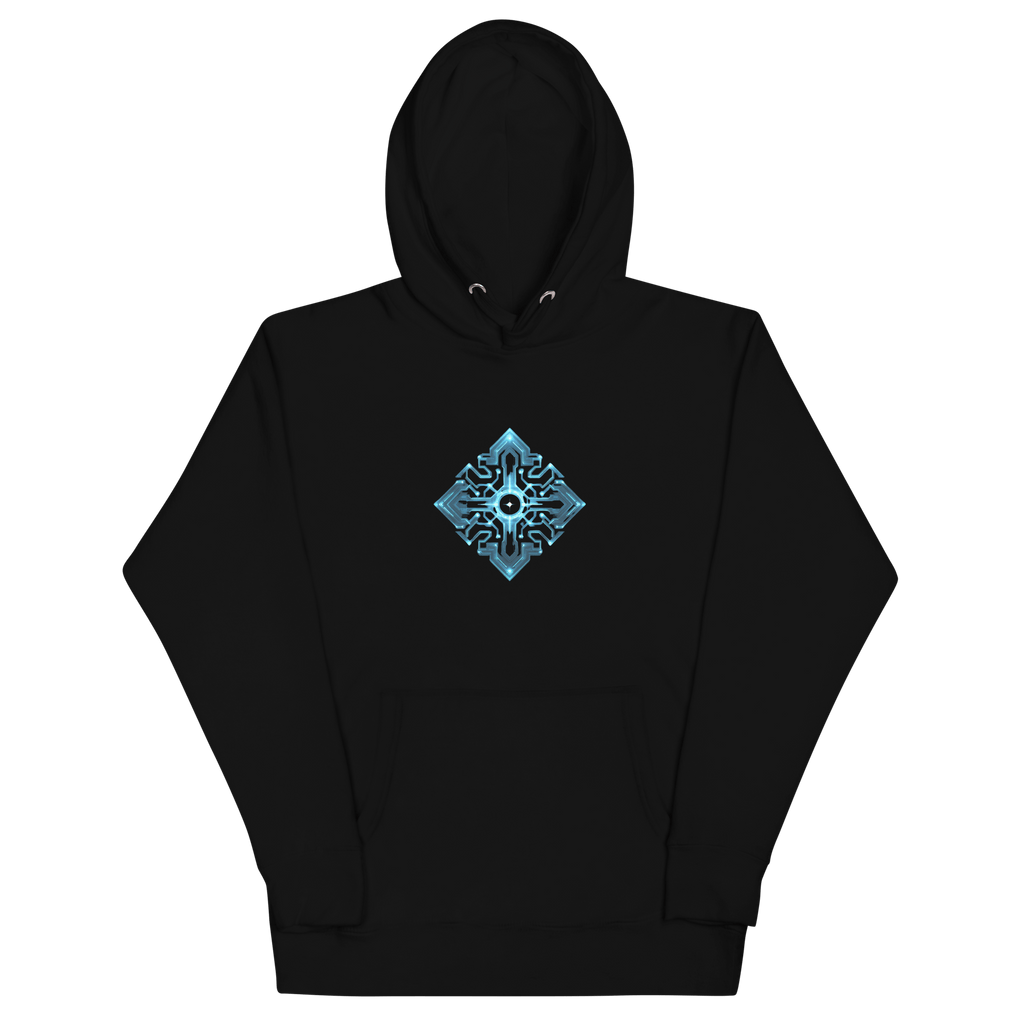 Cyberpunk Neon Unisex Hoodie mit Front - & Backprint | Streetwear Festival Pullover von Brezno – Streetwear von Brezno | Hoodie