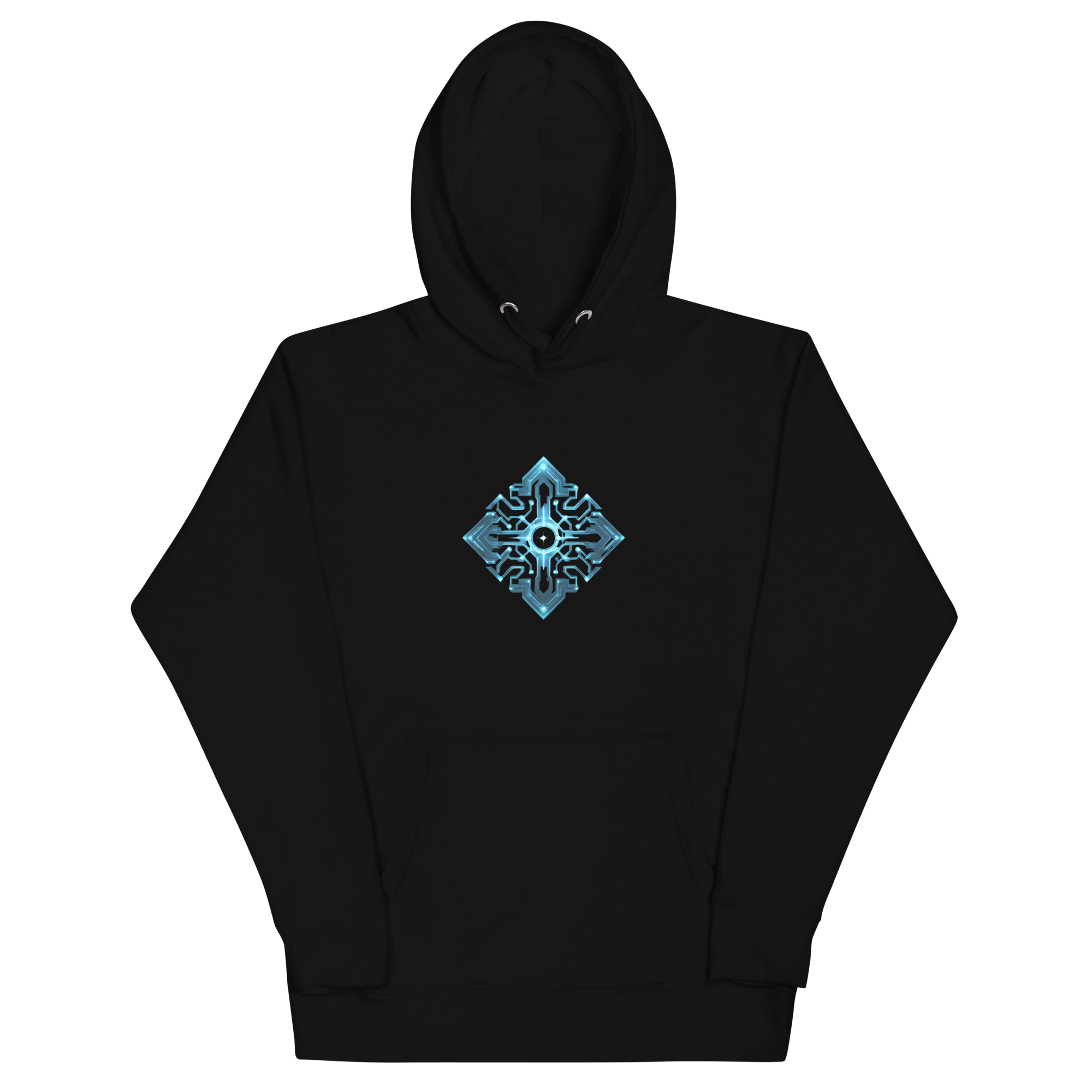 Cyberpunk Neon Unisex Hoodie mit Front - & Backprint | Streetwear Festival Pullover von Brezno – Streetwear von Brezno | Hoodie