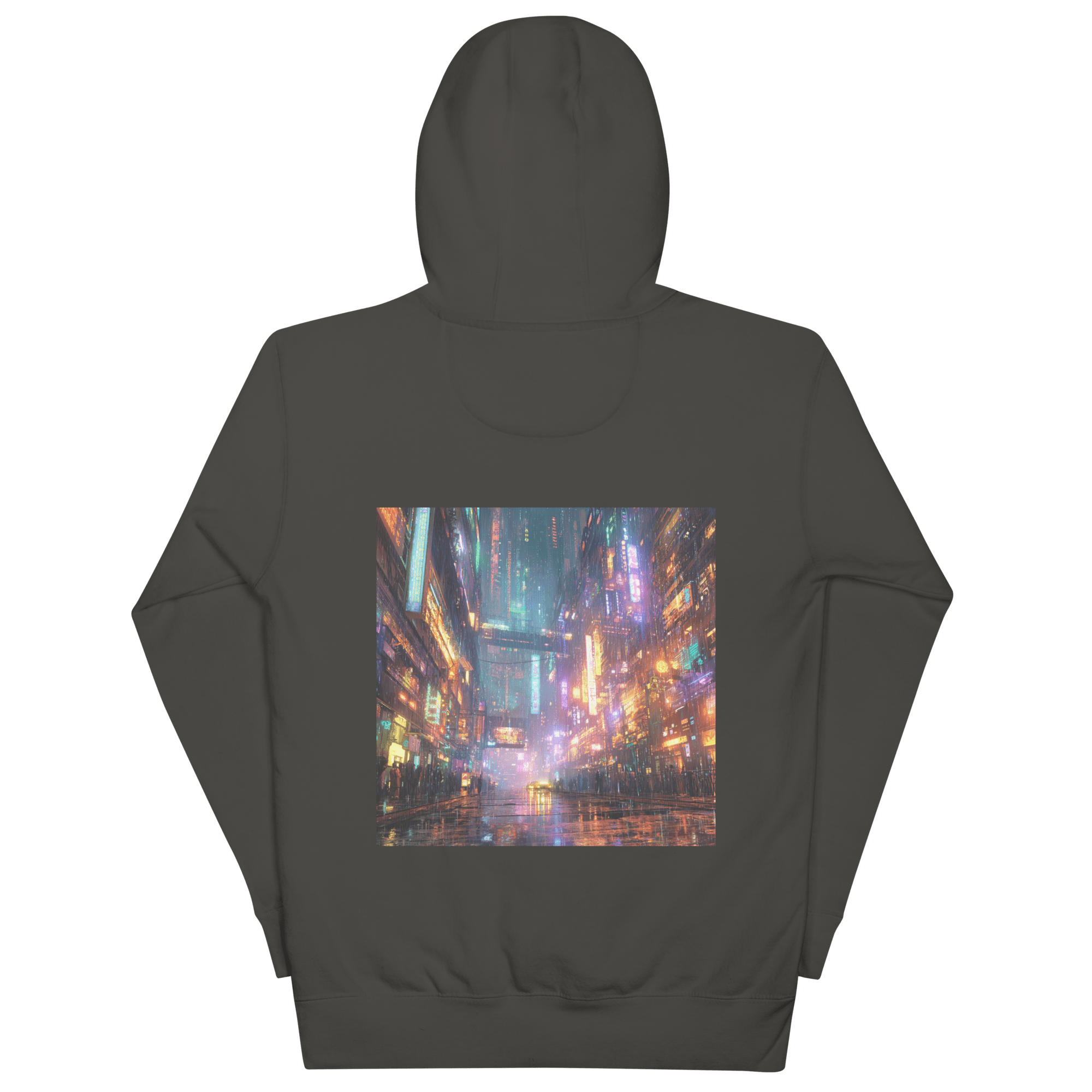 Cyberpunk Neon Unisex Hoodie mit Front - & Backprint | Streetwear Festival Pullover von Brezno – Streetwear von Brezno | Hoodie