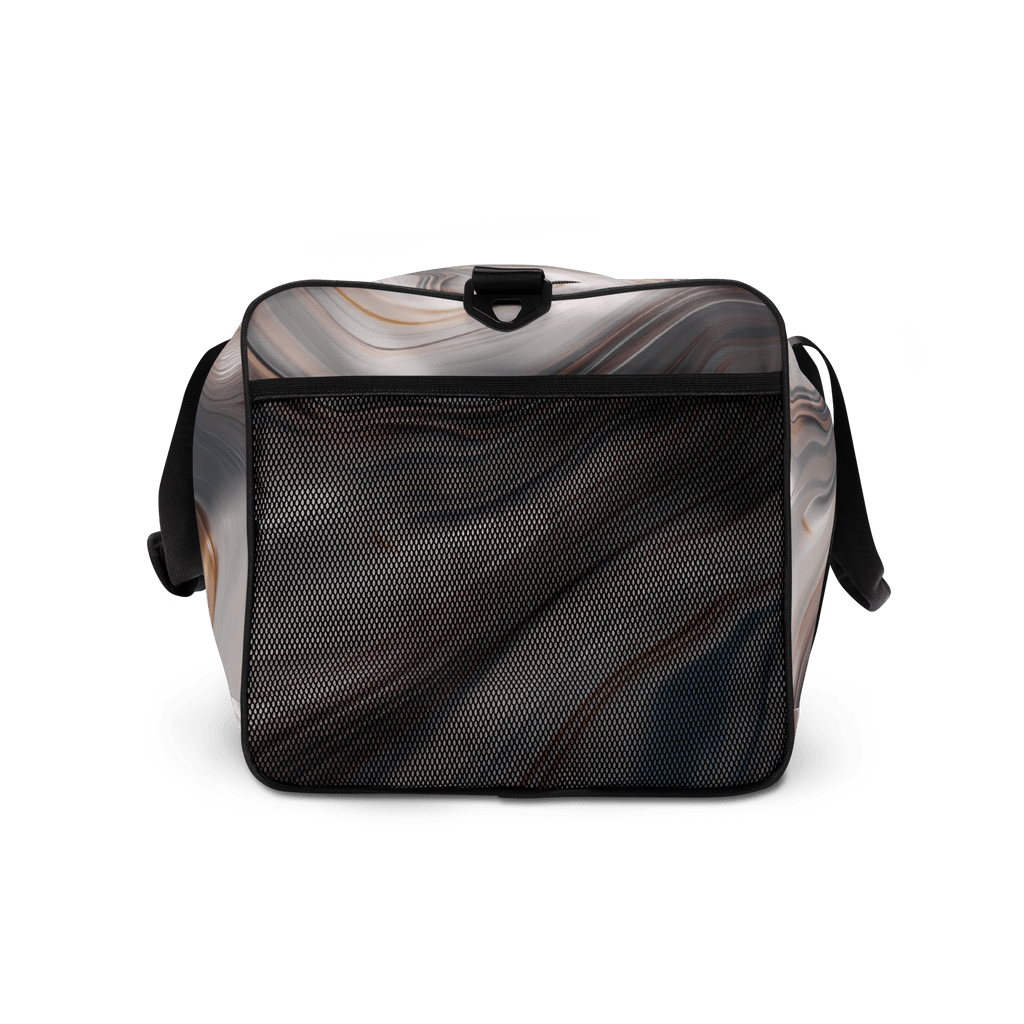 Fluid Wave Duffle Bag – Stylische 50L Weekender - Tasche mit abstraktem Allover - Design von Brezno – Streetwear von Brezno | Sporttasche