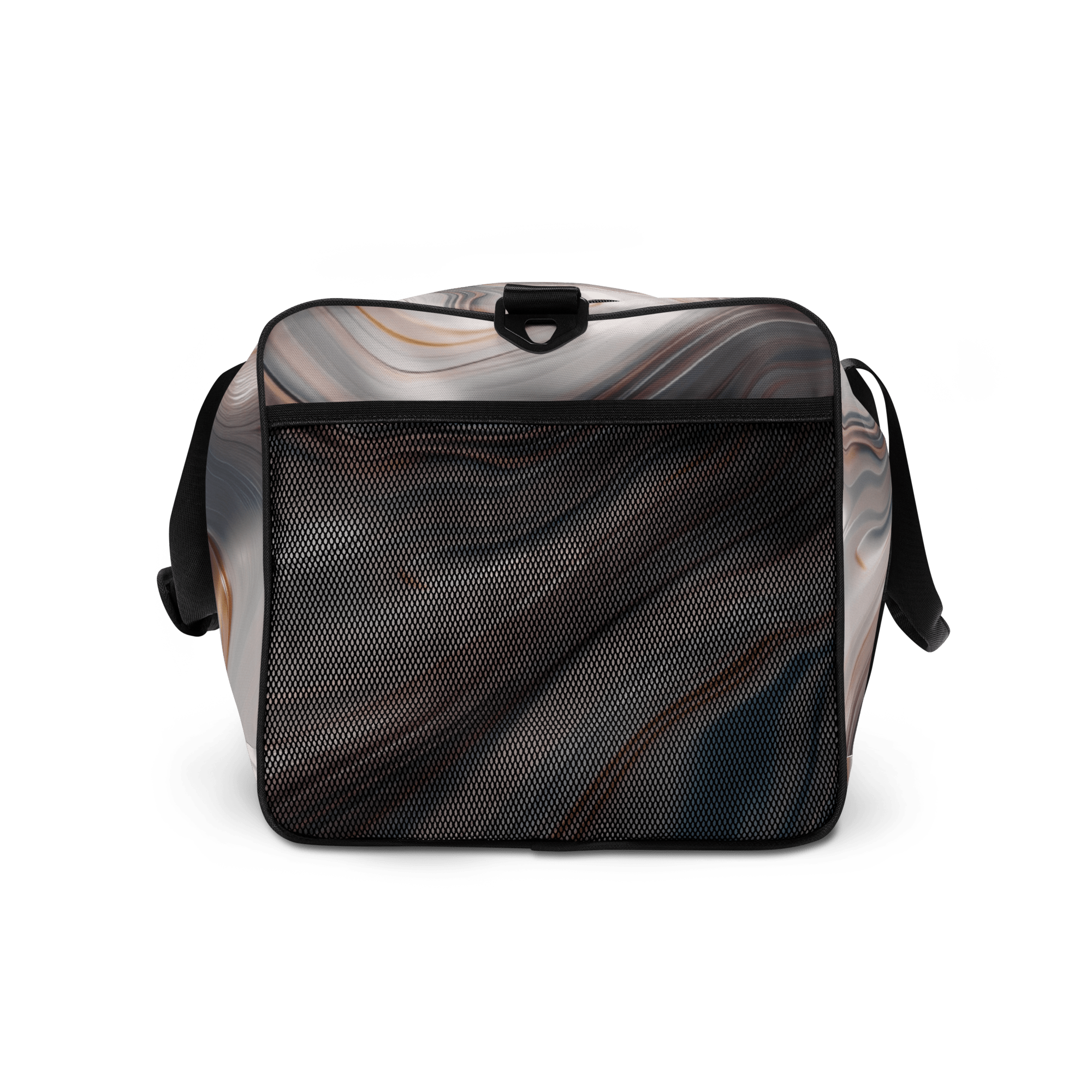 Fluid Wave Duffle Bag – Stylische 50L Weekender - Tasche mit abstraktem Allover - Design von Brezno – Streetwear von Brezno | Sporttasche
