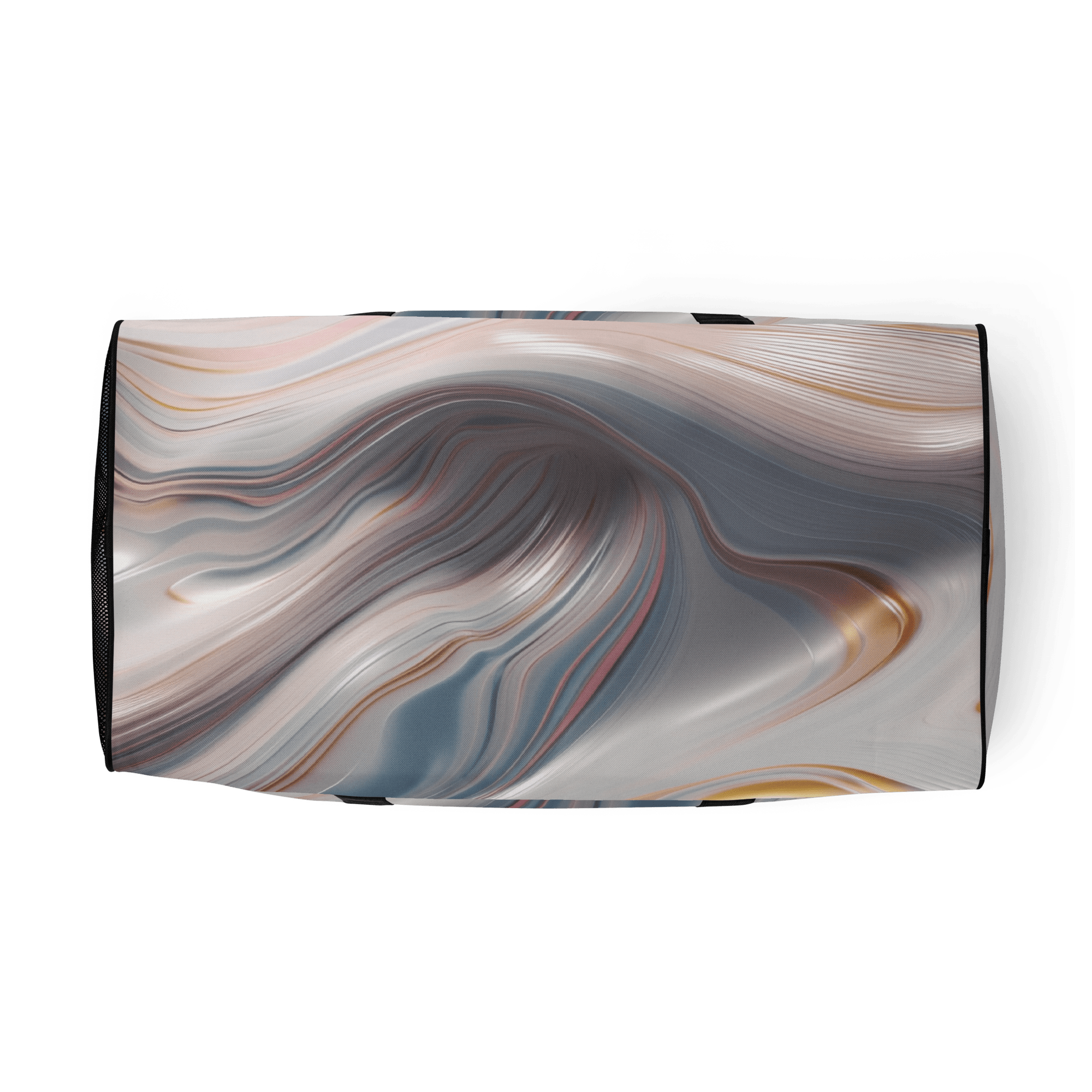 Fluid Wave Duffle Bag – Stylische 50L Weekender - Tasche mit abstraktem Allover - Design von Brezno – Streetwear von Brezno | Sporttasche