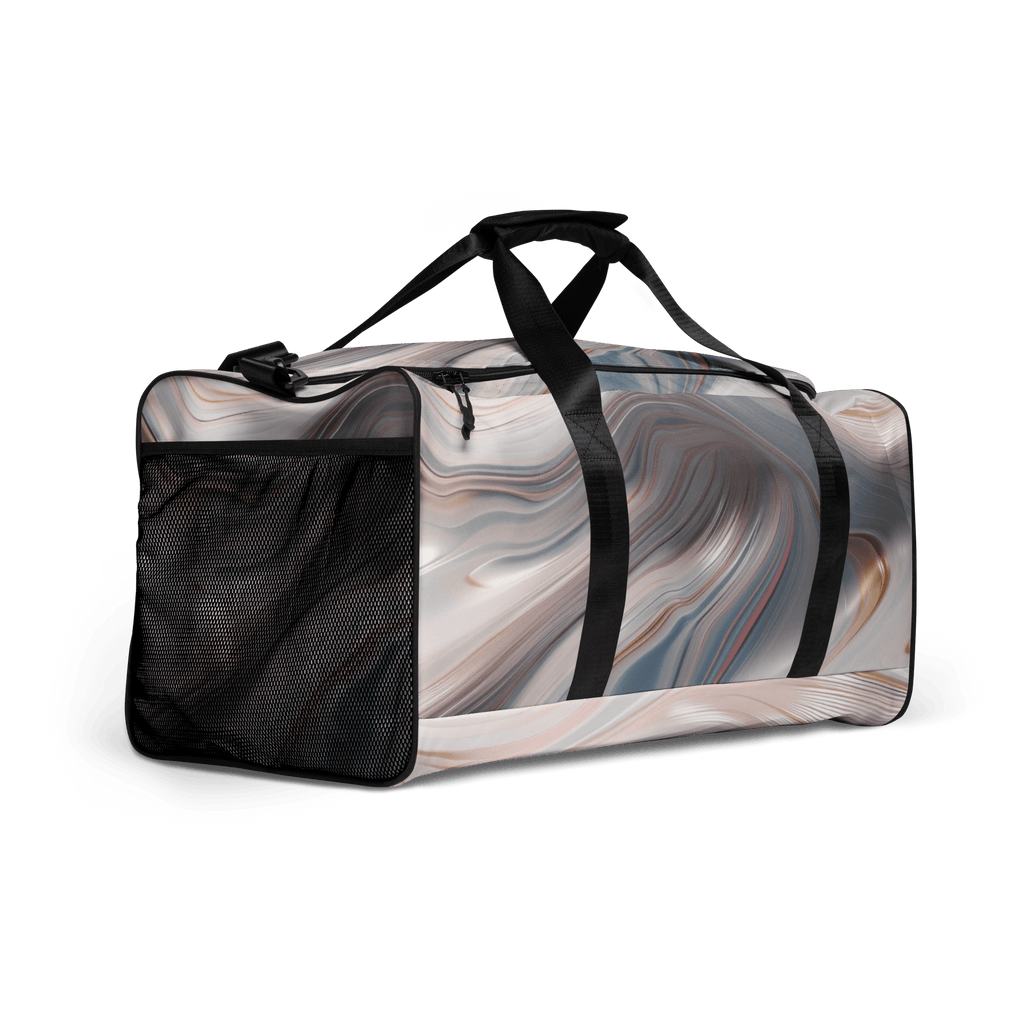 Fluid Wave Duffle Bag – Stylische 50L Weekender - Tasche mit abstraktem Allover - Design von Brezno – Streetwear von Brezno | Sporttasche