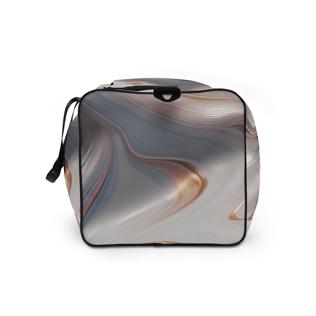 Fluid Wave Duffle Bag – Stylische 50L Weekender - Tasche mit abstraktem Allover - Design von Brezno – Streetwear von Brezno | Sporttasche