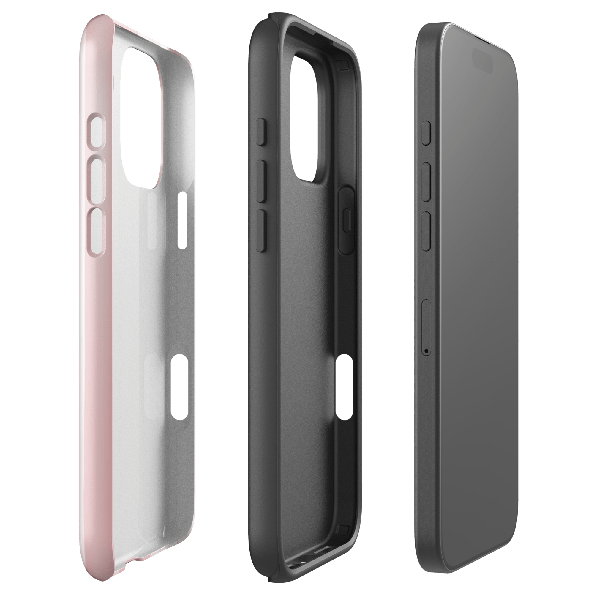 Kawaii Pinker Geist - Süße iPhone Hülle mit Streifen | Handyhülle für Teenager & Mädchen Geschenkidee von Brezno – Streetwear von Brezno | Kawaii Handyhülle