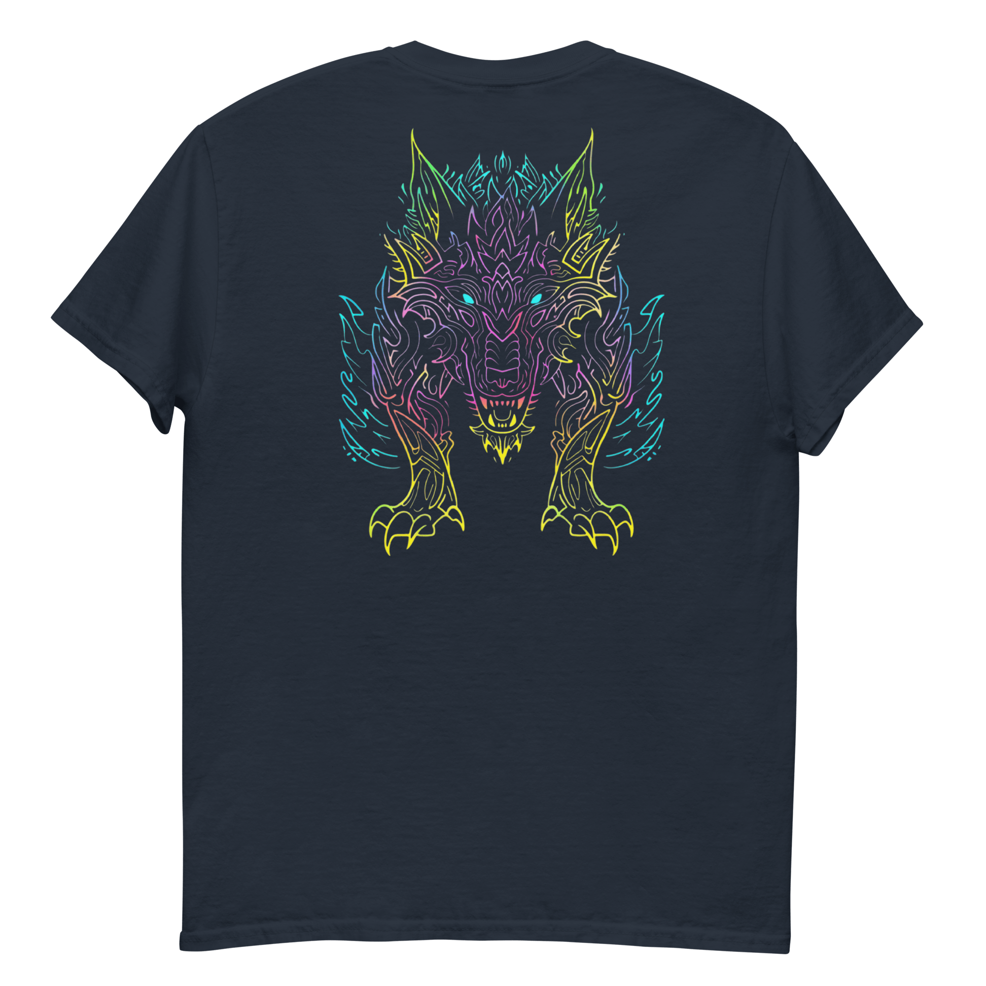 Tribal Lion Shirt von Brezno – Unisex T-Shirt mit starkem Neon - Look | Streetwear Design | Gildan 5000 – Streetwear von Brezno | T-Shirt