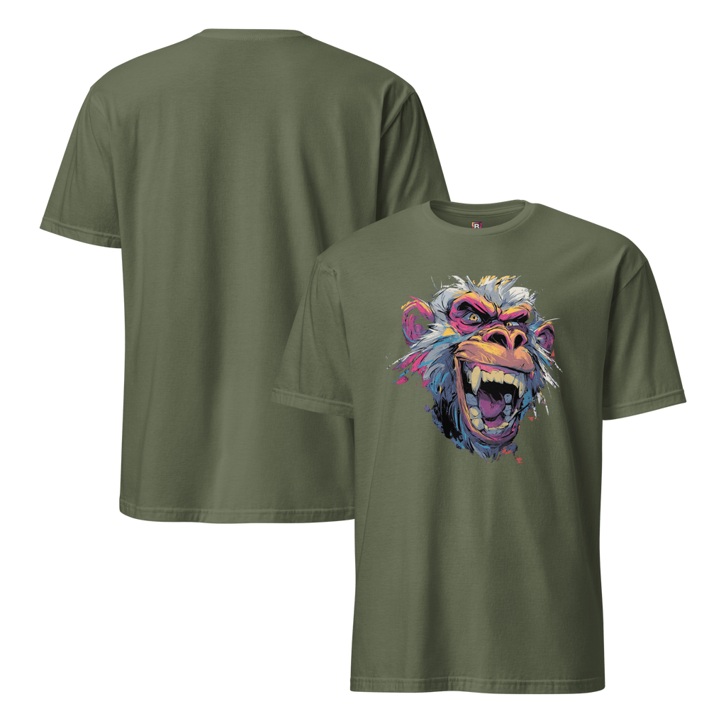 Wilder Pavian T-Shirt - Neon Comic Affe im Streetstyle | Statement Mode für Mutige von Brezno – Streetwear von Brezno | Streetwear T-Shirt