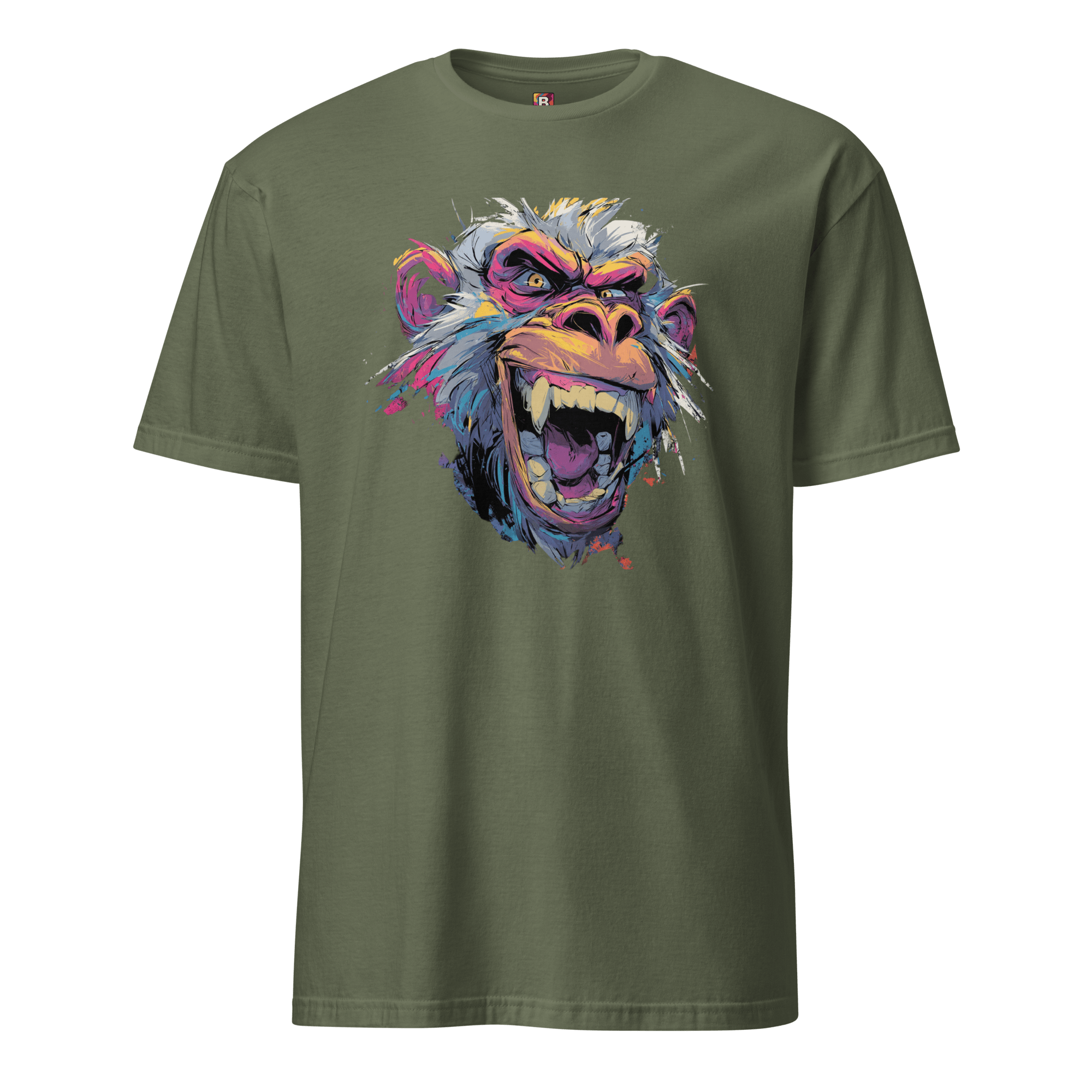Wilder Pavian T-Shirt - Neon Comic Affe im Streetstyle | Statement Mode für Mutige von Brezno – Streetwear von Brezno | Streetwear T-Shirt